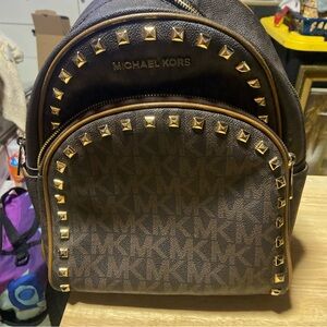 Michael Kors Dark Brown Studded Men's Backpack